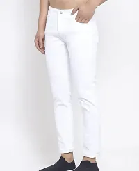 MEN PLAIN WHITE JEANS-thumb1