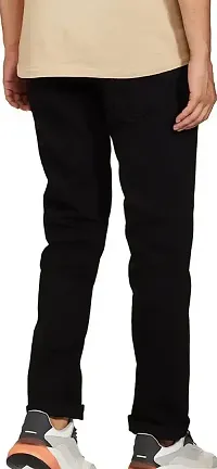 MEN PLAIN BLACK JEANS-thumb1