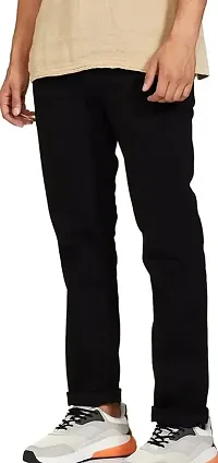 MEN PLAIN BLACK JEANS-thumb2