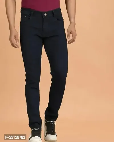 Trendy Cotton Blend Jeans For Men-thumb0