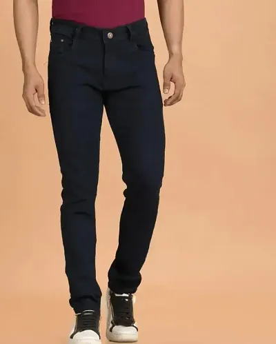 Premium Quality Black Regular Jeans For Men
