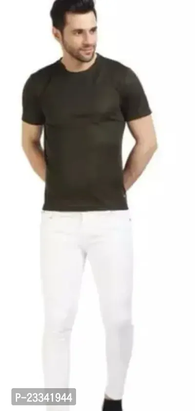 Trendy Cotton Blend White Jeans For Men-thumb2