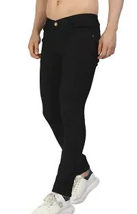 MEN PLAIN BLACK JEANS-thumb1