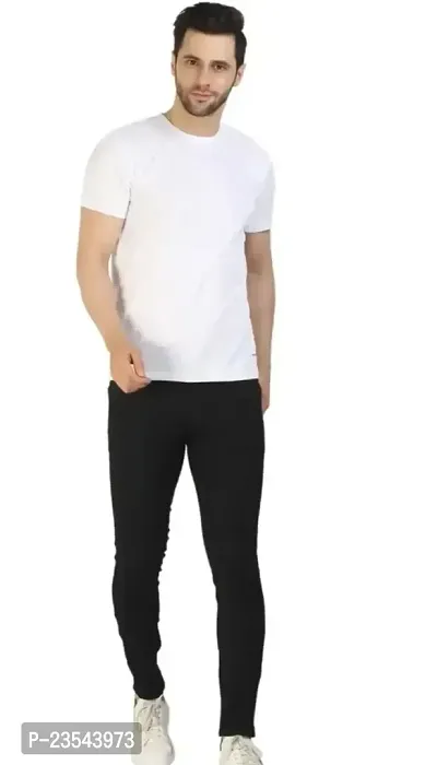 MEN PLAIN BLACK JEANS-thumb3