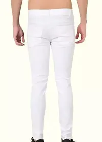 MEN PLAIN WHITE JEANS-thumb1