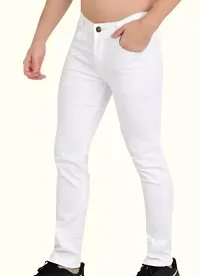 MEN PLAIN WHITE JEANS-thumb2