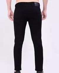 MEN PLAIN BLACK JEANS-thumb1