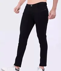 MEN PLAIN BLACK JEANS-thumb3