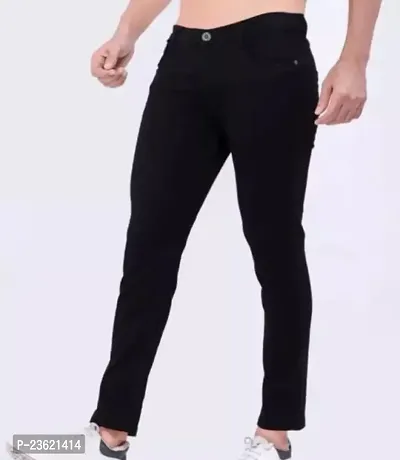 MEN PLAIN BLACK JEANS-thumb4