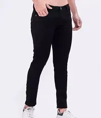 MEN PLAIN BLACK JEANS-thumb2