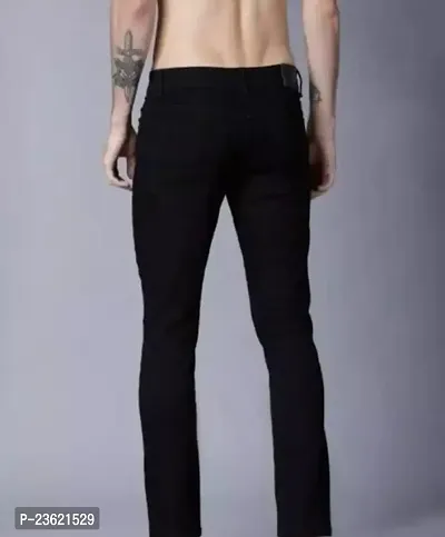 MEN PLAIN BLACK JEANS-thumb2