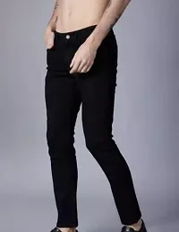 MEN PLAIN BLACK JEANS-thumb2