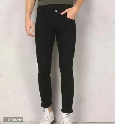 Trendy Cotton Blend Jeans For Men-thumb0