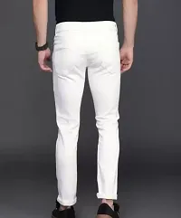 Classic  Cotton Blend  Mid-Rise Jeans For Men-thumb1