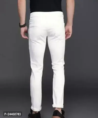 Classic  Cotton Blend  Mid-Rise Jeans For Men-thumb2