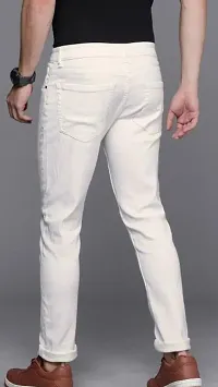 Classic Cotton Blend Mid-Rise Jeans For Men-thumb1