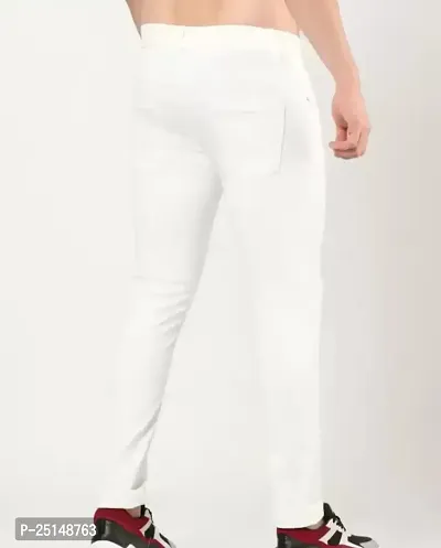 MEN PLAIN WHITE JEANS-thumb3