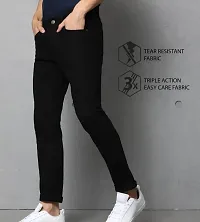 MEN PLAIN BLACK JEANS-thumb2