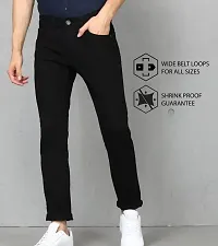 MEN PLAIN BLACK JEANS-thumb1