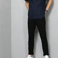 MEN PLAIN BLACK JEANS-thumb3