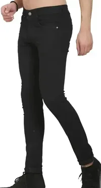 MEN PLAIN BLACK JEANS-thumb1