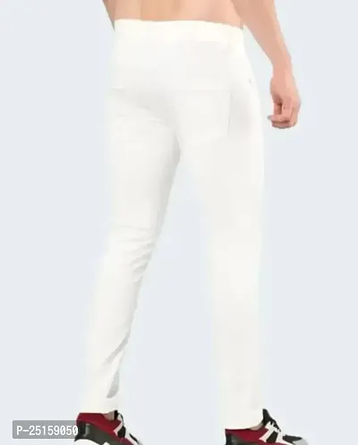 MEN KNEE SLIT WHITE JEANS-thumb3