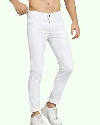 MEN PLAIN WHITE JEANS-thumb2