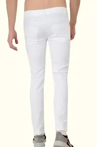 Men Plain White Jeans-thumb1