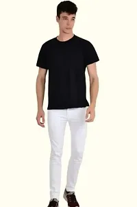 Men Plain White Jeans-thumb2