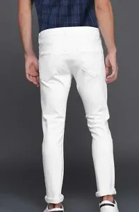 Classic Cotton Blend Solid Jeans For Men-thumb1