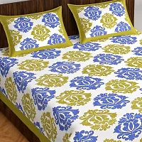 WAR Trade Cotton Double Bedsheet Sanganeri Print with 2 Pillow Cover _WTI_DNS._065-thumb1