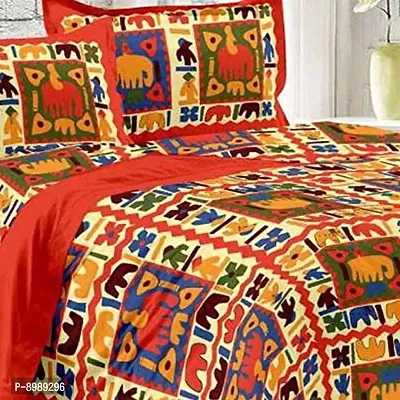 War Trade India Cotton Double Bedsheet Sanganeri Print with 2 Pillow Cover WTI_DNS.237-thumb2