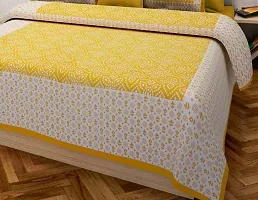 Beautiful Cotton Printed Bedsheet With Two Pillow Covers-thumb1