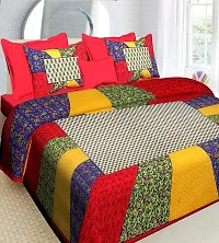 Beautiful Cotton Printed Bedsheet With Two Pillow Covers-thumb2