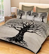 Beautiful Cotton Printed Bedsheet With Two Pillow Covers-thumb2