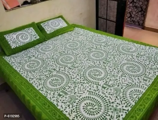 Beautiful Cotton Printed Bedsheet With Two Pillow Covers