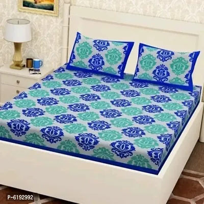 Beautiful Cotton Printed Bedsheet With Two Pillow Covers-thumb2