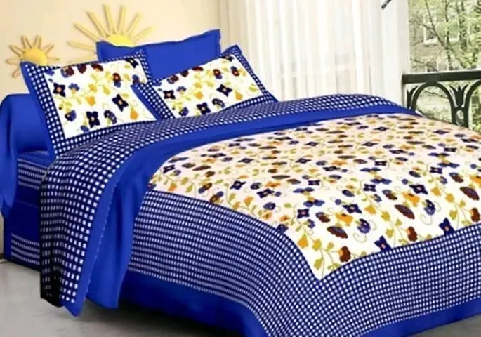 Queen Size Printed Cotton Bedsheets