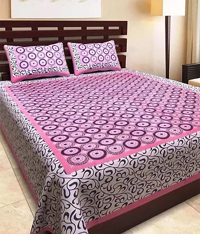 Cotton Queen Size Printed Bedsheets