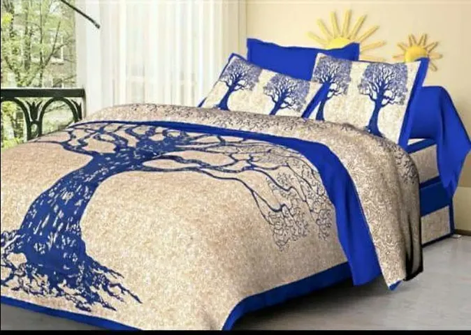 Printed Cotton Queen Size Bedsheets