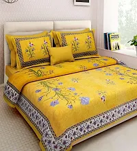 Cotton Printed Bedsheet With Two Pillow Covers-thumb1