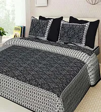 Cotton Printed Bedsheet With Two Pillow Covers-thumb1