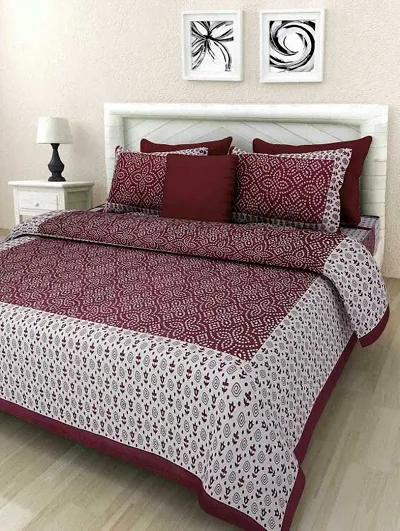 Printed Cotton Flat Double Bedsheet