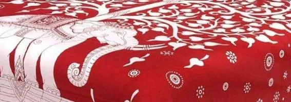 Stunning Cotton Jaipuri Printed Double Size Bedsheet With 2 Pillow Covers-thumb1