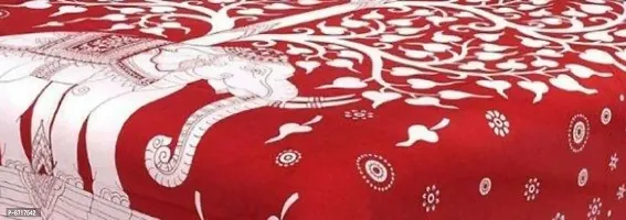 Stunning Cotton Jaipuri Printed Double Size Bedsheet With 2 Pillow Covers-thumb2