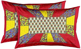 Stunning  Cotton Jaipuri Printed Double Size Bedsheet With 2 Pillow Covers-thumb2