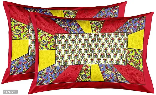 Stunning  Cotton Jaipuri Printed Double Size Bedsheet With 2 Pillow Covers-thumb3