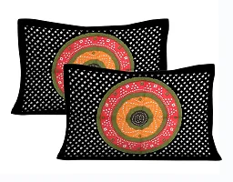 Stunning  Cotton Jaipuri Printed Double Size Bedsheet With 2 Pillow Covers-thumb2