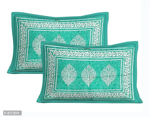 Stunning  Cotton Jaipuri Printed Double Size Bedsheet With 2 Pillow Covers-thumb3