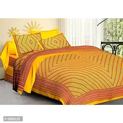 War Trade India Cotton Double Bedsheet Sanganeri Print with 2 Pillow Cover WTI_DNS.655